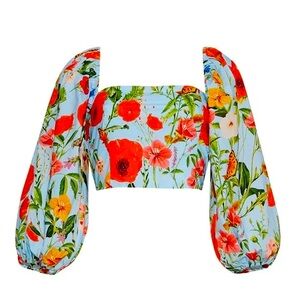 NWT | Cara Cara | Sagaponack Crop Top in Garden Dew | Size XS